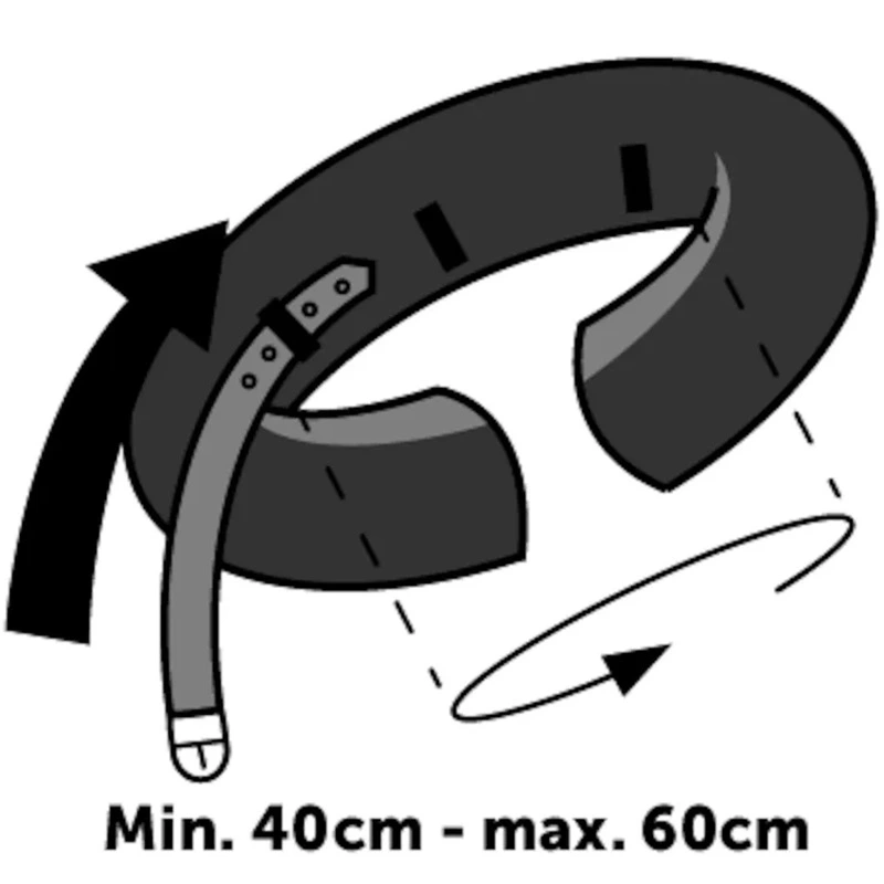 Oppustelig halskrave L 40-60 cm